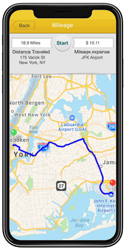 Falcon Expenses GPS Mileage Tracker App