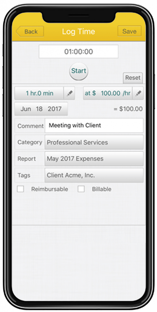 Falcon Expenses Billable Hours Tracker Feature