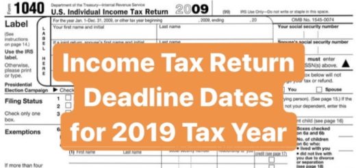2020 income tax deadline dates