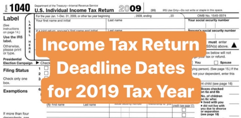 2020 tax deadline dates