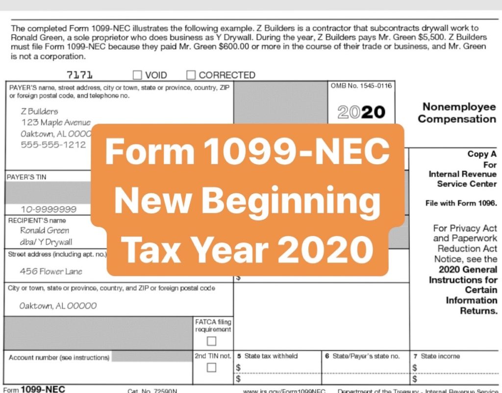 What is Form 1099 NEC for Nonemployee Compensation