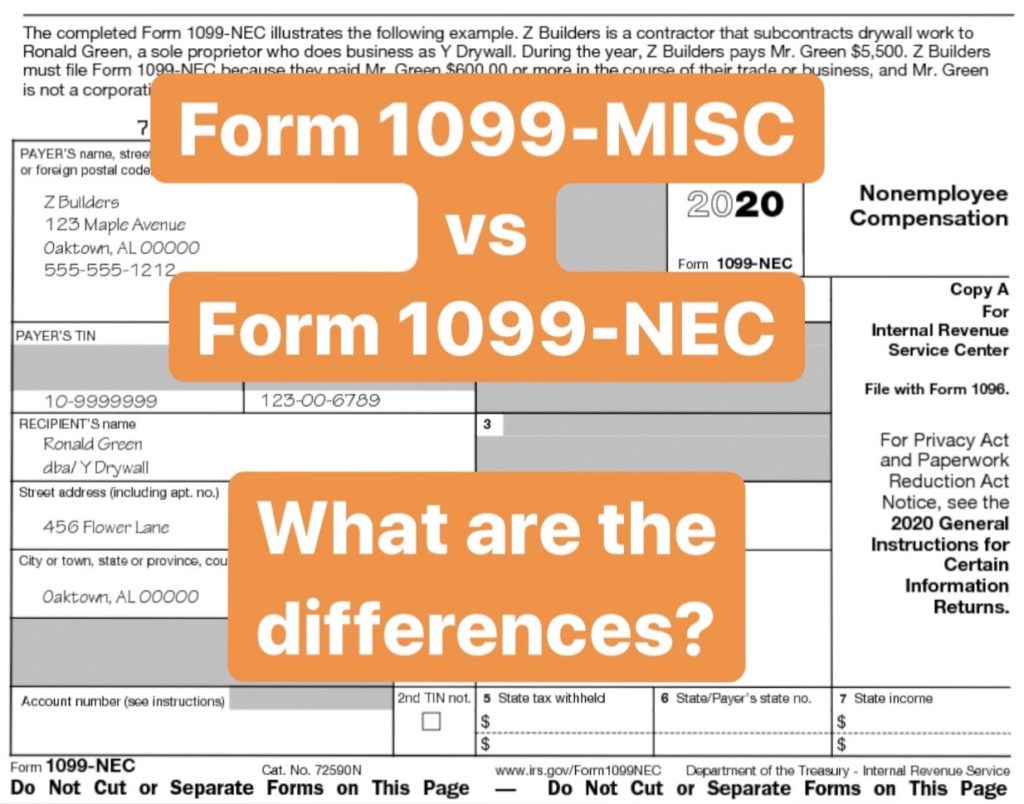Form 1099 Misc Vs Form 1099 Nec How Are They Different