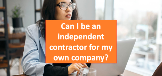 Can I be an independent contractor for my own corporation?