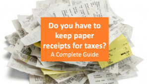 saving receipts for taxes